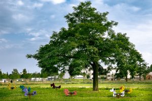 Spielplatz in der ehemaligen Benjamin-Franklin-Kaserne; Abraham-Lincoln-Straße, Mannheim (2022)